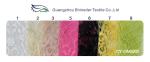 Decorative Eyelash Nylon Lace Fabric Scalloped Yellow Polyamide for Night Dress