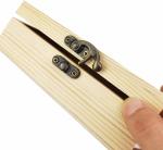 FSC Unfinished Hinge Lidded Wooden Box Pine Wood Gift Box For Crafts