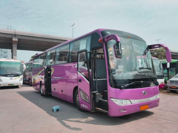 Used Kinglong Bus XMQ6117 44 Seats Rear Engine Double Doors Airbag Chassis Used