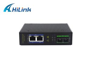 China 80KM Max Industrial Ethernet Switch 2 Port 10/100/1000Base Ethernet 1 1000Base SC Fiber factory