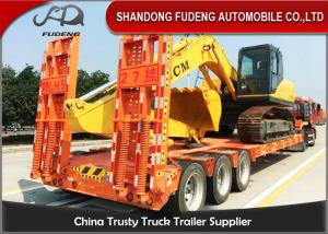 China 3 axles 12 tires low bed trailer, 50 ton capacity Mechanical suspension factory