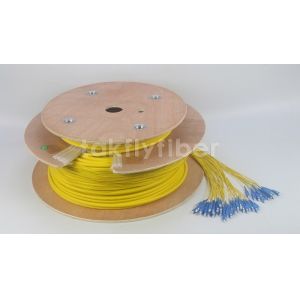 48 Cores SC UPC Pre Terminated Pigtail Single Mode OS2 LSZH Jacket