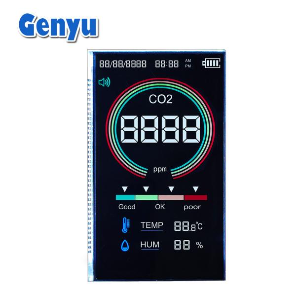 China VA Type 5V LCD Screen Black 4 Digit Seven Segment Display 37PIN For CO2 Detector factory