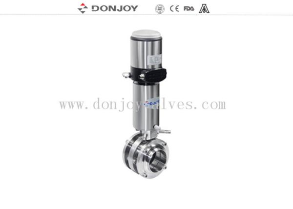 Three Pieces stainless steel butterfly valve Welding end , High sanitary
