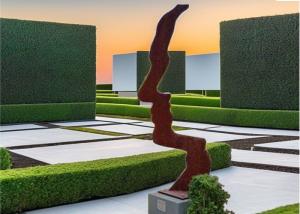 China Custom Rusty Outdoor Metal Garden Art Corten Steel Face Sculpture factory