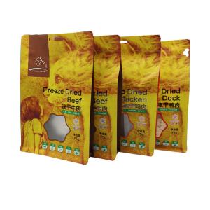 China Freeze Dry Standing Pet Food Packaging Bag Cat Food Pouches Bulk 120-160 Microns factory