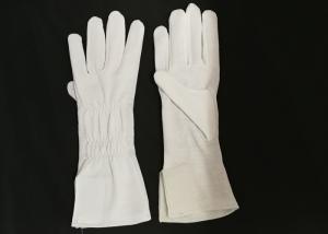 China Combed Yarn Industrial Work Gloves , Heavy Duty Cotton Gloves With Magic Strips factory