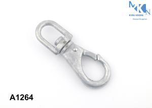 China Electroplating Dog Leash Snap Hooks / Zinc Alloy Swivel Snap Hooks factory
