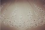 Embroidery Cord lace with Rhinstone Ivory/White Bridal Veil Wedding Accessories