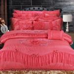 100% Cotton Embroidery 60S Quilt Cover Bridal Bed Sheet Sets Comforter Bedding