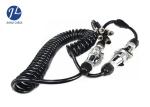 Coiled Trailer Security Camera Extension Cable , 7 Pin Curly Cable Extension