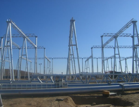 10kv 35kv 110kv 220kv Round or Polygonal Hot Dip Galvanized Substation Structure Steel Poles