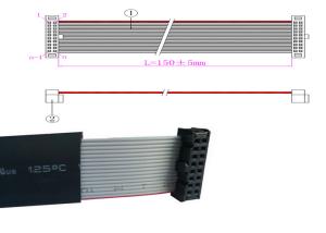 China Low Frequency 10 Pin 1.27P Flat Flex Ribbon Cable factory