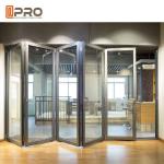 Modern Design Aluminium Folding Stacking Doors For Residential House Vertical