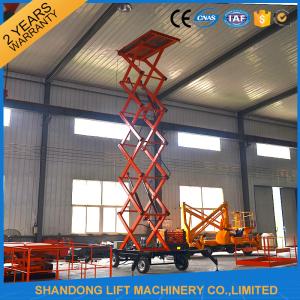 China 500kgs Hydraulic Hydraulic Lift Table Mobile Aerial Work Platform with 4 Wheels 8m Lifting Height factory