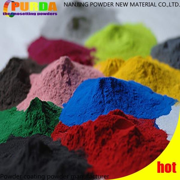 Black Color Epoxy Polyester Powder Coating , Sandy Powder Coating Chemical