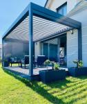 Waterproof Outdoor Bioclimatic Awning Rainproof Luxury Modern Electric Pergola