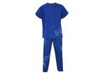 Fashion Navy Short Sleeve Mens Fitted Scrubs , Safety Workwear Clothing Anti