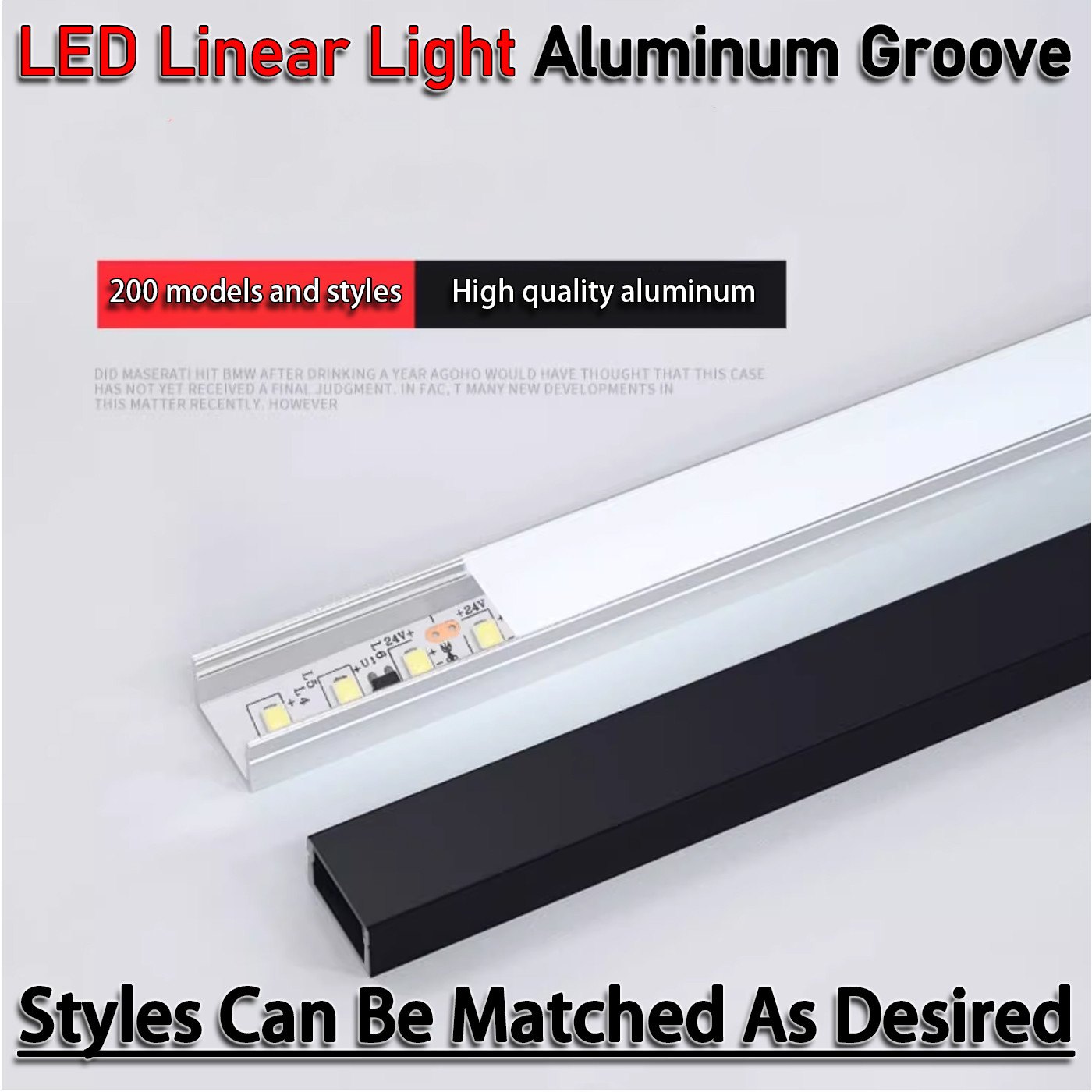 12v24v Low Voltage Bare Panel Light With Led Light Strip Self-Adhesive Patch Linear Light Embedded No Strobe Living Room Ceiling