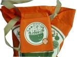 Grocery reusable 400D fabric promotional nylon storage bags with Inside pocket