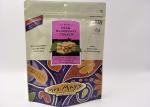 Zipper Lock Stand Up Pouch Packaging , Water Proof Blueberry Crunch Aluminium