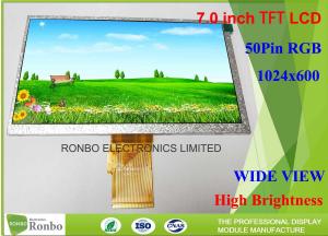 China RGB Interface TFT LCD Display Module 1024 * 600 7.0&quot; Thin Thickness 154.08 * 85.92mm factory