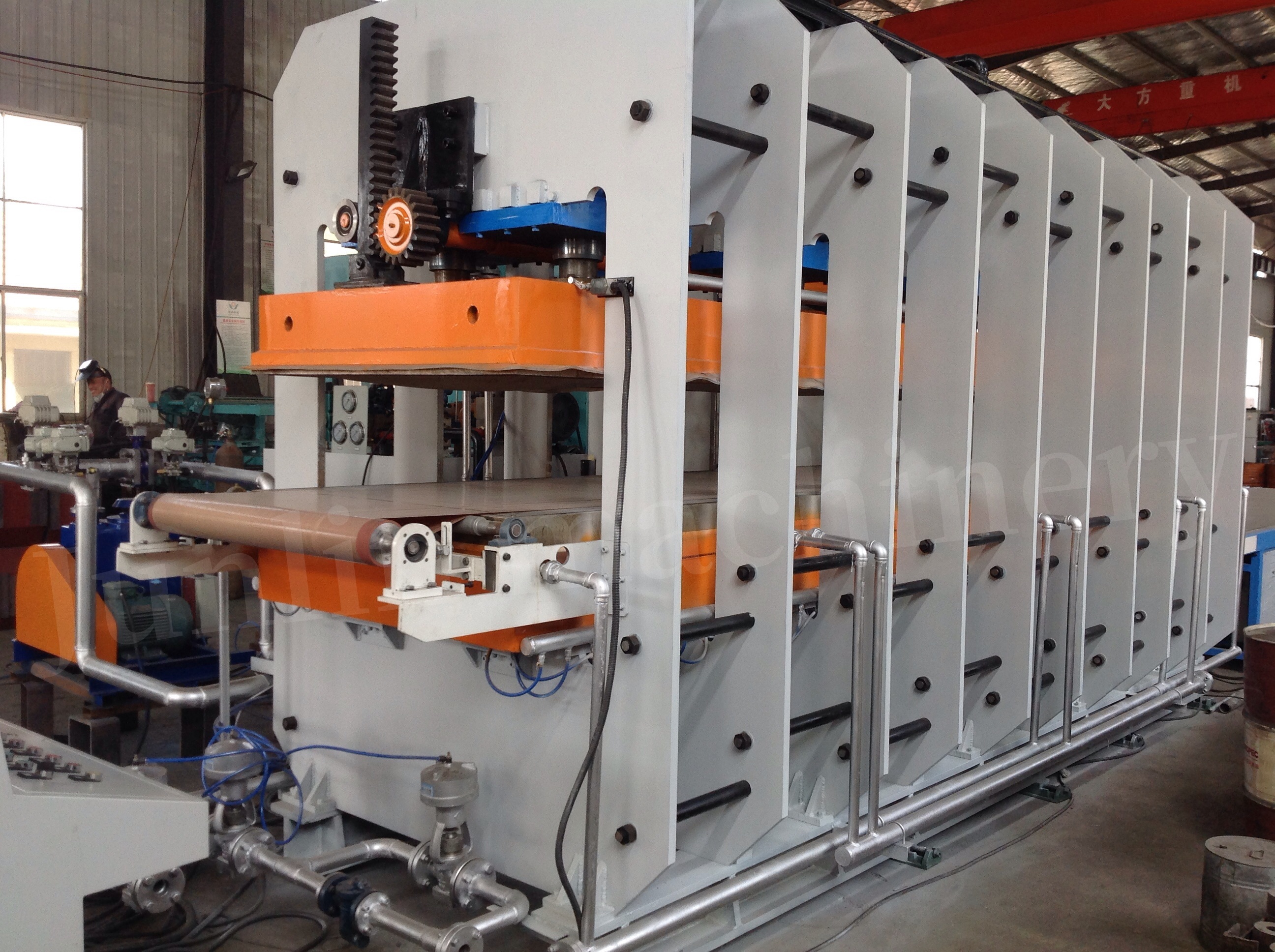 1530×600 Electric Hydraulic Rubber Vulcanizing Press Machine 2 Layers