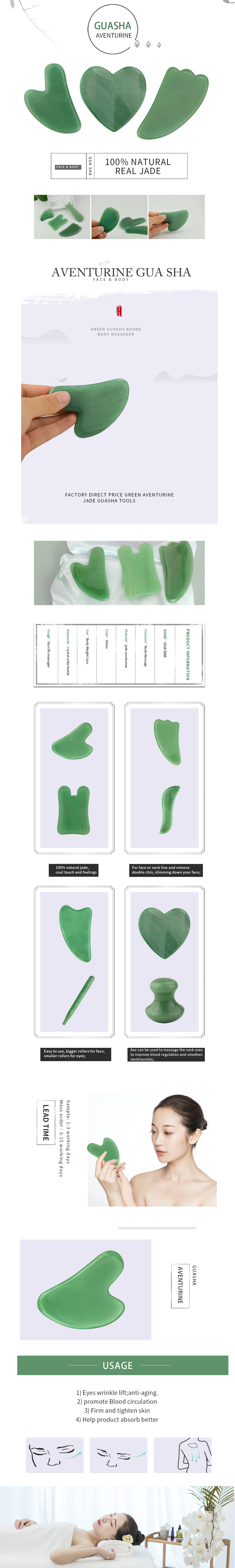 Green Jade Comb Gua Sha Comb