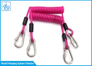 China Coiled Lanyard 7x7 Extension Spring Safety Cable factory