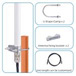 N Male OMNI Directional Fiberglass GSM 3G 4G Lte Antenna 1710MHz-2690MHz 20W