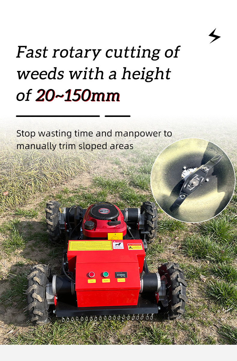 Gasoline Engine Electric Automatic Lawn Mower Automated Grass Cutting Machine 2000m2/H