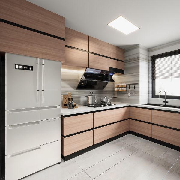 Modern Wood Kitchen Cabinets Custom Island Simple Design Kitchen Furniture