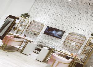 China Fashion Firm Nail Polish Wall Rack , Perfume Display Rack Iron Material Customized Styles factory