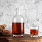 Customizable Sealing Type 500ml Round Glass Wine Bottle for Liquor Packaging