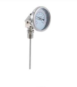 China Adjustable Angle Bimetal Thermometer 6&quot; 152.4MM With Thread factory