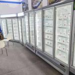 2 / 3 Door Air Cooled Refrigerated Display Cabinet White Commercial Large