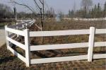 Easy To Assemble 4 Rails Vinyl Pvc Farm Fencing White Horse Rail Fence