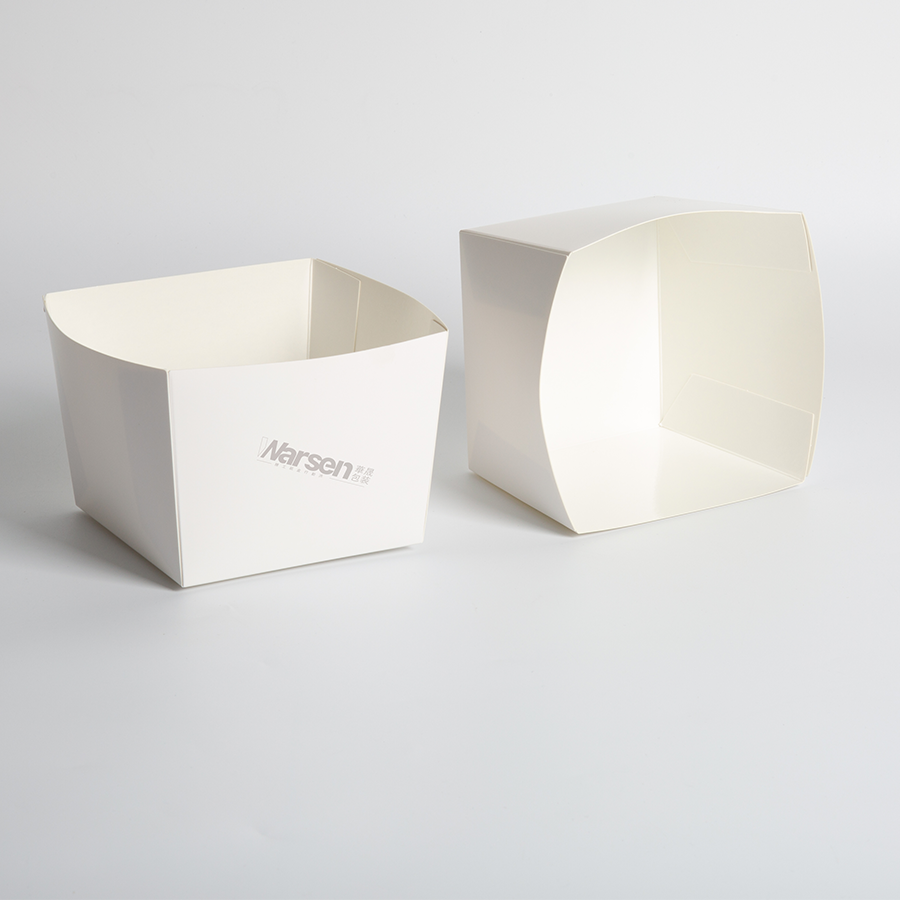 Custom Logo Coated Paper Packaging Parcel Box For French Fries In CMYK Printing