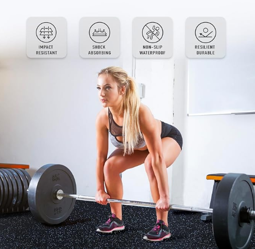 Commercial Gym Rubber Flooring Tiles & EPDM Rubber Sheets – Multiple Sizes To