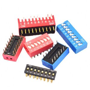 Patch dial code switch 2p 4p 6p 8p dial/address switch black pin distance 2.54mm