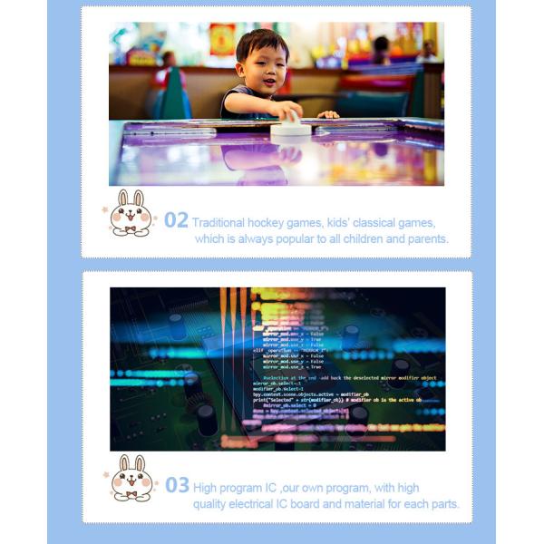 240V Kids Arcade Machine , Sunflower Redemption Hockey Game Machine With Colorful Light Box