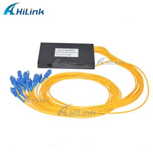 China 1X12 Single Mode PLC Optical Splitter ABS Box 3mm Cable SC/UPC Connectors factory