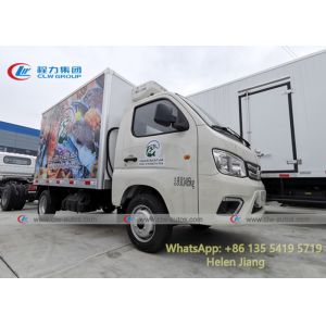 LHD 4 Wheels 2T Gasoline Engine Small Refrigerator Truck