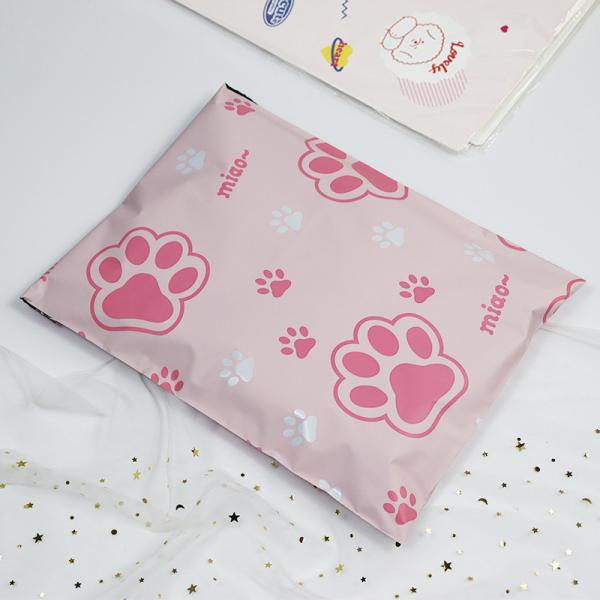 Charming Pink Paw Print Express Bag Safeguard Commodities