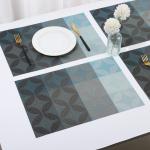 Europe Design Style Customized PVC Gold Christmas Mat for Table Decoration by
