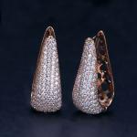Fashion jewellery Gold Plated AAA CZ Earrings for Women Ladies jewelry earrings