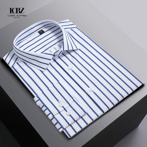 Men's Casual Dress Shirt Malaysia Cotton Button Up Office Wear Long Sleeve Silk