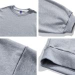 Drop Shoulder French Terry Cotton Blank Plain Mens Oversized Crewneck Sweatshirt