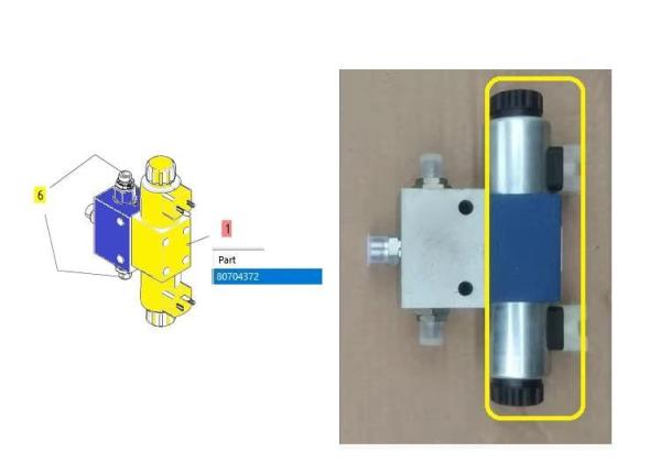 80704372 Screed Leveling Cylinder Solenoid Valve Rexroth R900561286 for Volvo