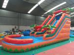 Jungle Palm Tree Inflatable Backyard Water Slide Outdoor For Playground